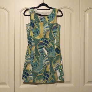 Women's Size 2 Blue Multi-color Nine West Dress